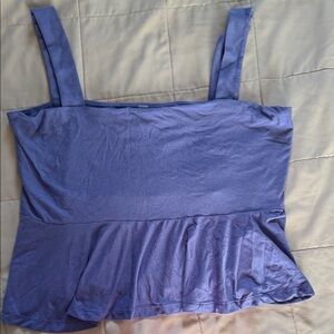 Beyond Yoga Purple Camisole with Ruffle Hem